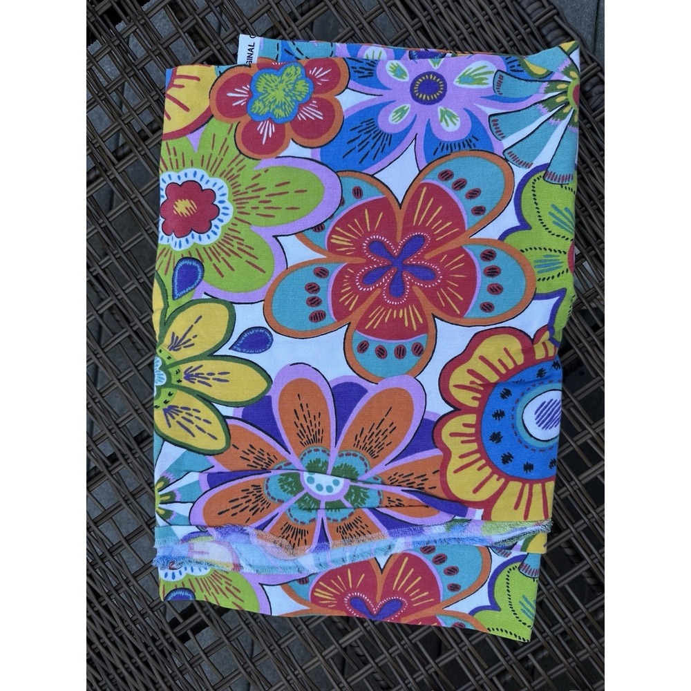 Vintage Mill Creek Mid Century Modern Screen Print Fabric 66x44